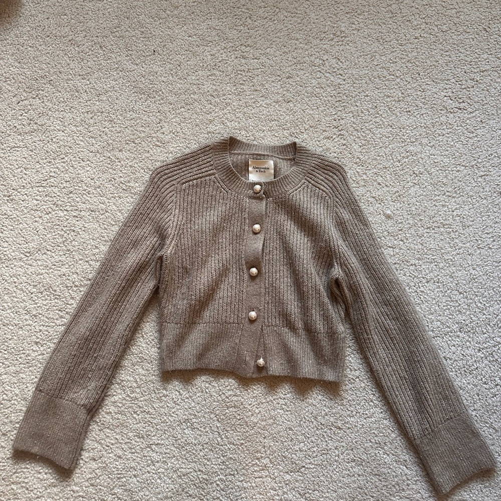 Abercrombie & Fitch Taupe Cardigan Sweater
